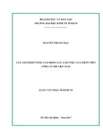 Các giải pháp nâng cao động lực làm việc của nhân viên Công ty ISB Việt Nam