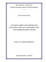 Xây dựng chiến lược kinh doanh Ngân hàng TMCP xuất nhập khẩu Việt Nam (Eximbank) đến năm 2020