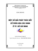 Một số giải pháp thúc dẩy cổ phần hóa doanh nghiệp nhà nước ở TP.HCM