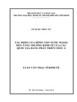 Tác động của dòng vốn nước ngoài đến tăng trưởng kinh tế của các quốc gia đang phát triển Châu Á