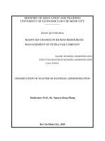 Maintain change in human resources management of Tetra Pak Company