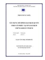 Xây dựng mô hình giao dịch quyền chọn cổ phiếu tại sở giao dịch chứng khoán TPHCM