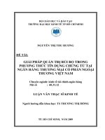 GIẢI PHÁP QUẢN TRỊ RỦI RO TRONG PHƢƠNG THỨC TÍN DỤNG CHỨNG TỪ TẠI NGÂN HÀNG THƢƠNG MẠI CỔ PHẦN NGOẠI THƢƠNG VIỆT NAM