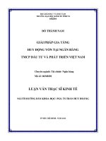 GIẢI PHÁP GIA TĂNG HUY ĐỘNG VỐN TẠI NGÂN HÀNG  TMCP ĐẦU TƯ VÀ PHÁT TRIỂN VIỆT NAM