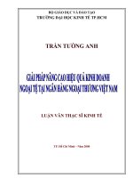 Giải Pháp Nâng Cao Hiệu Quả Kinh Doanh Ngoại Tệ tại Ngân Hàng Ngoại Thương Việt Nam
