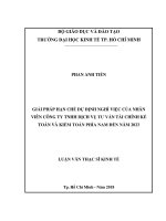 Giải pháp hạn chế dự định nghỉ việc của nhân viên Công ty TNHH Dịch vụ Tư vấn Tài chính Kế toán và Kiểm toán phía Nam đến năm 2023