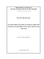 Ứng dụng hiệp ước Basel II vào quản trị rủi ro tín dụng của hệ thống Ngân hàng Thương mại Việt Nam