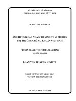 Ảnh hưởng các nhân tố kinh tế vĩ mô đến thị trường chứng khoán Việt Nam