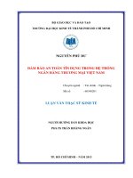 Đảm bảo an toàn tín dụng trong hệ thống Ngân hàng thương mại Việt Nam