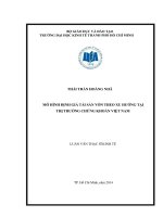 Mô hình định giá tài sản vốn theo xu hướng tại thị trường chứng khoán Việt Nam