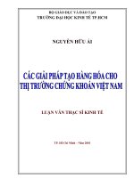 Các Giải Pháp Tạo Hàng Hóa cho Thị Trường Chứng Khoán Việt Nam