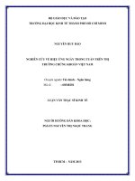 Nghiên cứu về hiệu ứng ngày trong tuần trên TTCK Việt Nam : Luận văn thạc sĩ