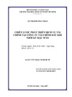 Chiến lược phát triển dịch vụ tài chính tại chính tại Công ty tài chính dầu khí thời kỳ hậu WTO : Luận văn thạc sĩ