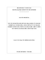 Yếu tố ảnh hưởng đến kết quả hoạt động của doanh nghiệp sau cổ phần hóa - bằng chứng từ các doanh nghiệp cổ phần hóa trong giai đọan 2005 - 2008 và niêm yết trong giai đoạn 2006 - 2010 ở Việt Nam