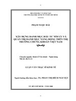 Xây dựng danh mục đầu tư tối ưu và quản trị danh mục năng động trên thị trường chứng khoán việt nam 