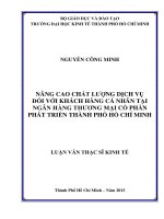 Nâng cao chất lượng dịch vụ đối với khách hàng cá nhân tại Ngân hàng thương mại cổ phần phát triển TP.HCM