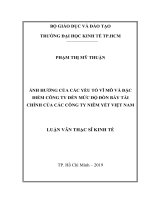 Ảnh hưởng của các yếu tố vĩ mô và đặc điểm công ty đến mức độ đòn bẩy tài chính của các công ty niêm yết Việt Nam