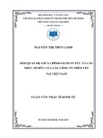 Mối quan hệ giữa chính sách cổ tức và cấu trúc sở hữu của các Công ty niêm yết tại Việt Nam