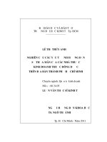 Nghiên cứu các yếu tố ảnh hưởng đến sự thỏa mãn của các nhà thuốc kinh doanh thuốc đông dược trên địa bàn thành phố Hồ Chí Minh