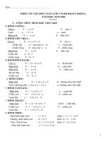 Phiếu bài tập ôn tập toán lớp 5 nghỉ dịch Corona số 2