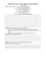 Phiếu bài tập ôn tập lớp 3 nghỉ dịch Corona số 1