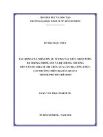 Tác động của niềm tin, sự tương tác giữa nhân viên, hệ thống thông tin và hệ thống thưởng đến vấn đề chia sẻ tri thức của cán bộ, công chức cấp phường trên địa bàn Quận 3, TP.HCM