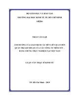 Ảnh hưởng của giao dịch các bên liên quan đến quản trị lợi nhuận của các công ty niêm yết – bằng chứng thực nghiệm tại Việt Nam