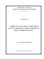 Nghiên cứu sự hài lòng của khách hàng về chất lượng dịch vụ thiết kế website tại công ty TNHH TM & DV NINA