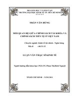 Mối quan hệ giữa chính sách tài khóa và chính sách tiền tệ ở Việt Nam : Luận văn thạc sĩ
