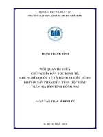 Mối quan hệ giữa Chủ nghĩa dân tộc kinh tế, Chủ nghĩa Quốc tế và Hành vi tiêu dùng đối với sản phẩm sữa tươi hộp giấy trên địa bàn tỉnh Đồng Nai