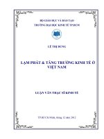Lạm phát & tăng trưởng kinh tế ở Việt Nam : Luận văn thạc sĩ