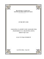 Ảnh hưởng của sở hữu nước ngoài đến tính thanh toán của thị trường chứng khoán Việt Nam