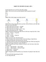 Phiếu bài tập ôn tập tin học lớp 5 nghỉ dịch Corona