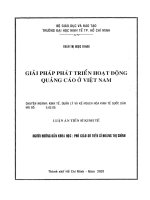 Giải Pháp Phát Triển Hoạt Động Quảng Cáo ở Việt Nam