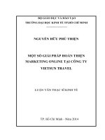 Một số giải pháp hoàn thiện marketing online tại công ty Vietsun Travel