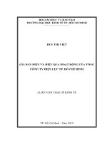 Giá bán điện và hiệu quả hoạt động của Tổng công ty Điện lực Tp. Hồ Chí Minh