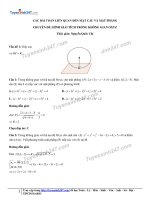 12  các bài toán liên quan đến mặt cầu và mặt phẳng 