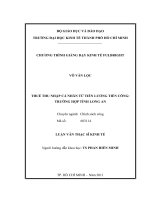 Thuế thu nhập cá nhân từ tiền lương tiền công : Trường hợp tỉnh Long An