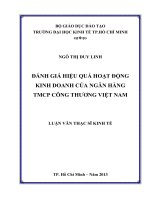 Đánh giá hiệu quả hoạt động kinh doanh của Ngân hàng Thương mại Cổ phần Công thương Việt Nam