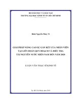 Giải pháp nâng cao sự gắn kết của nhân viên tại Liên đoàn Quy hoạch và Điều tra tài nguyên nước miền Nam đến năm 2020