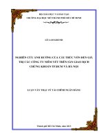 Nghiên cứu ảnh hưởng của cấu trúc vốn đến giá trị các công ty niêm yết trên sàn giao dịch chứng khoán TP  HCM và hà nội 