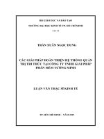 Các giải pháp hoàn thiện hệ thống quản trị tri thức tại Công ty TNHH Giải pháp phần mềm Tường Minh