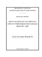 Nâng cao năng lực của nhân lực công ty TNHH DAEKYO Việt Nam giai đoạn 2017-2025