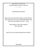 Rèn luyện cho sinh viên đại học ngành giáo dục mầm non kĩ năng tổ chức thí nghiệm khoa học đơn giản cho trẻ mẫu giáo 5 – 6 tuổi tt 