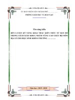 RÈN LUYỆN KỸ NĂNG KHAI THÁC KIẾN THỨC TỪ BẢN ĐỒ TRONG SÁCH GIÁO KHOA NHẰM NÂNG CAO CHẤT BỘ MÔN ĐỊA LÍ CHO HỌC SINH KHỐI 8