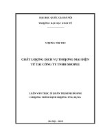 Chất lƣợng dịch vụ thƣơng mại điện tử tại công ty TNHH shopee 