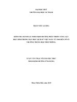 Kiểm tra đánh giá theo định hướng phát triển năng lực học sinh trong dạy học lịch sử việt nam từ 1960 đến 1975 ở trường trung học phổ thông 