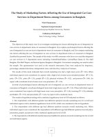 The study of marketing factors affecting the use of integrated car care services in department stores among consumers in bangkok 