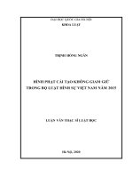 Hình phạt cải tạo không giam giữ trong bộ luật hình sự việt nam năm 2015 (luận văn thạc sĩ luật học) 