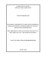 Developing card services at joint stock commercial bank for investment and development of vietnam – transaction center branch 1 